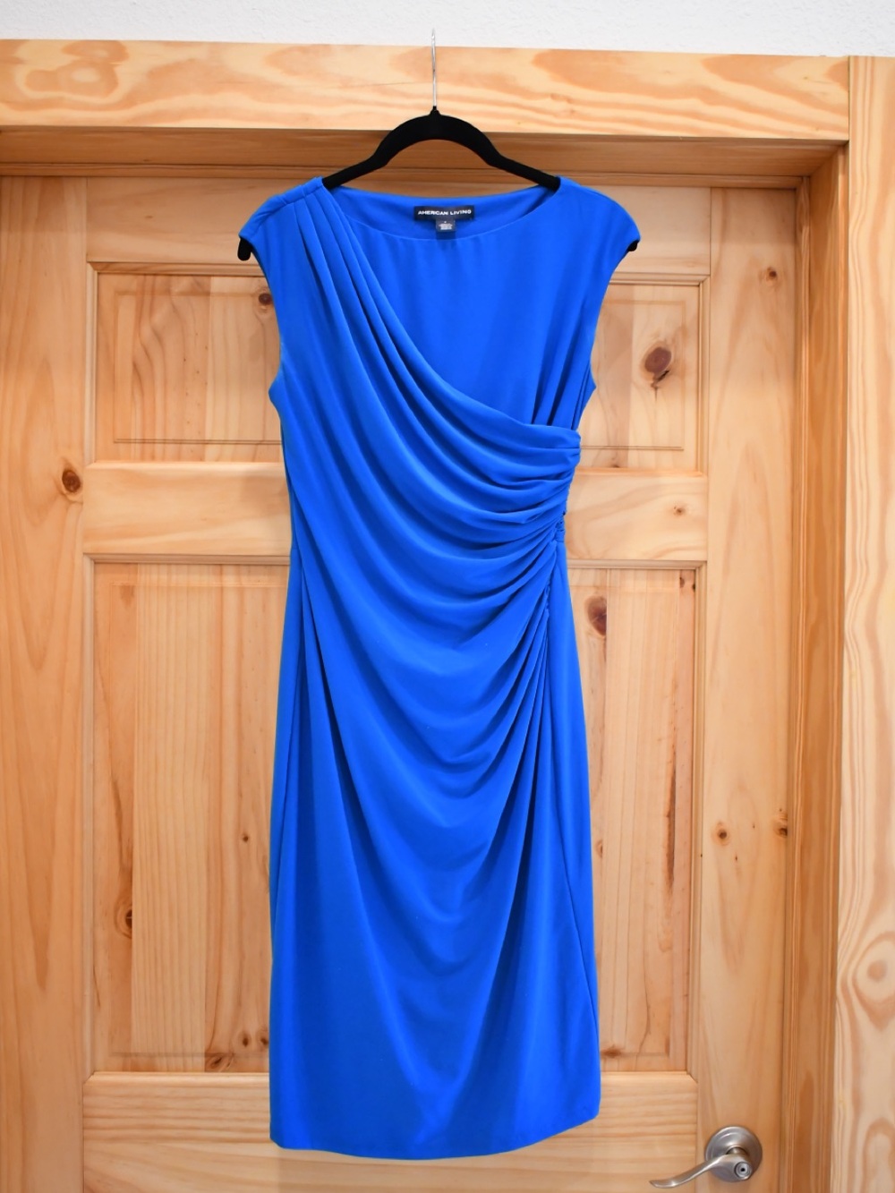 American Living Royal Blue Draped Dress 4